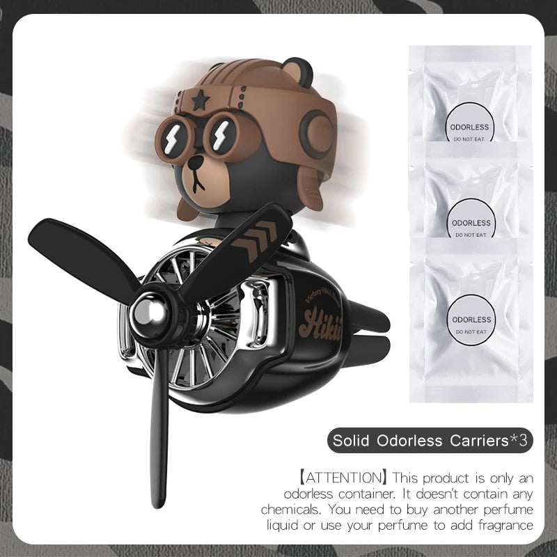 DIY Aroma Car Air Freshener – Cartoon Pilot Bear Vent Clip Ornament