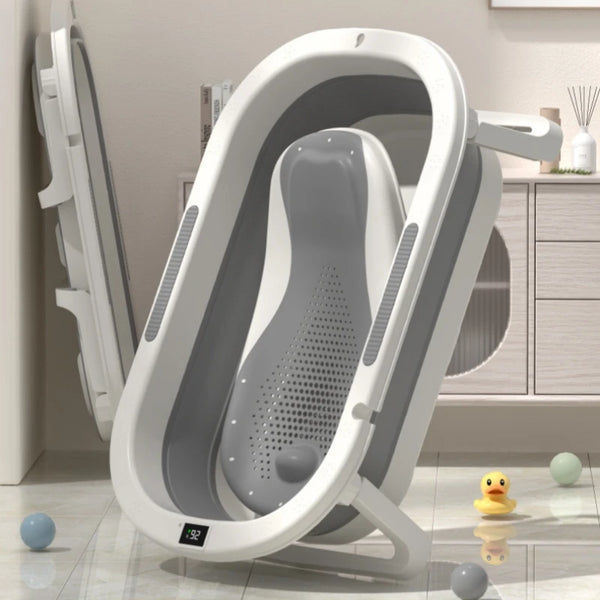 Baby Foldable Bath Tub – Warm, Sitting & Lying Toddler Bath for Home
