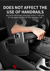 PU Leather Car Armrest Cushion with Side Pocket