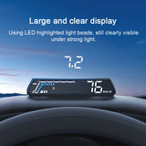 Multifunctional Car HUD – Speed, Voltage, Oil & Temp Display