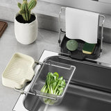1pc Sink Strainer Rack with 50 Mesh Filters – Multi-Purpose Kitchen Drain Shelf