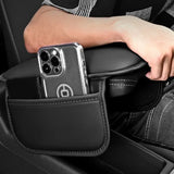 PU Leather Car Armrest Cushion with Side Pocket