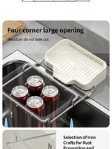1pc Sink Strainer Rack with 50 Mesh Filters – Multi-Purpose Kitchen Drain Shelf