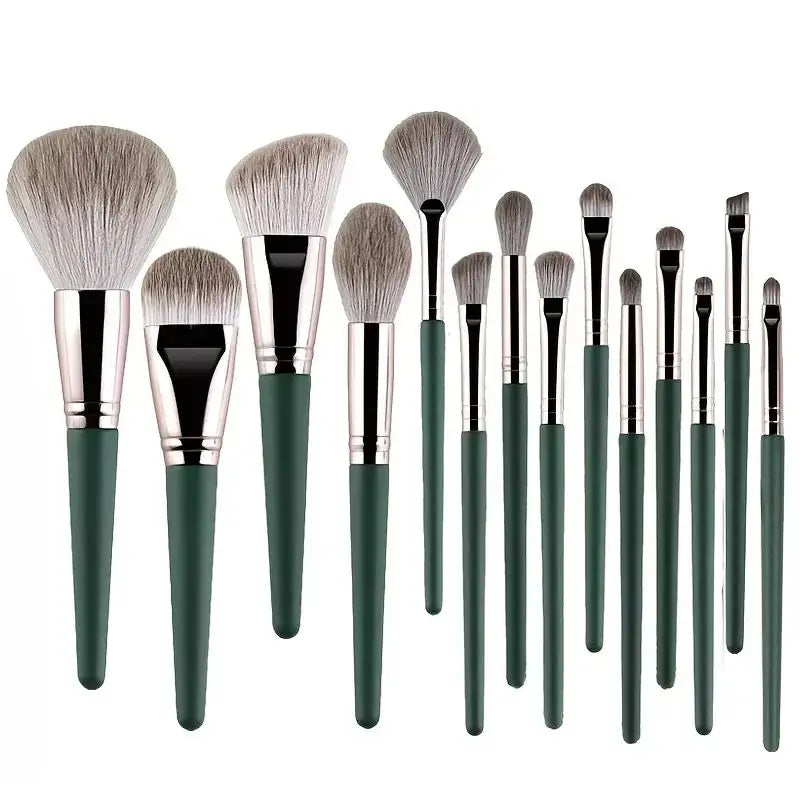 14PCS Makeup Brush Set – Soft Eyeshadow, Foundation, Powder & Blending Brushes