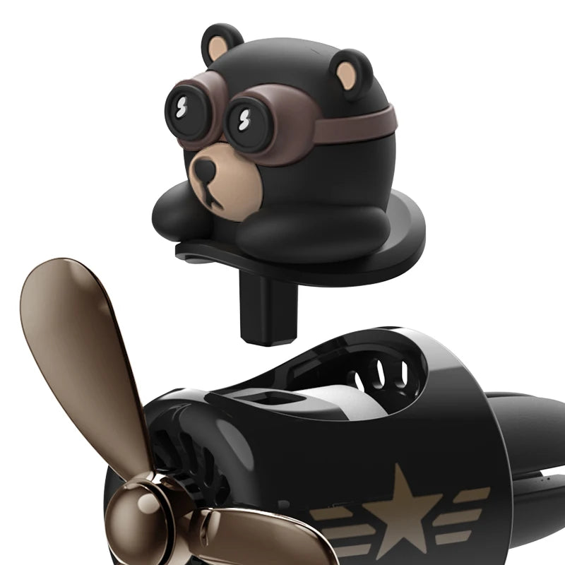 DIY Aroma Car Air Freshener – Cartoon Pilot Bear Vent Clip Ornament