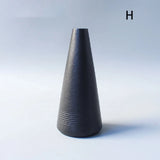 Small Black Ceramic Vase – Japanese Style Home Decor