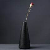 Small Black Ceramic Vase – Japanese Style Home Decor