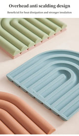 Rainbow Silicone Heat-Resistant Table Mat & Pot Holder – Multifunctional Coaster