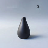 Small Black Ceramic Vase – Japanese Style Home Decor