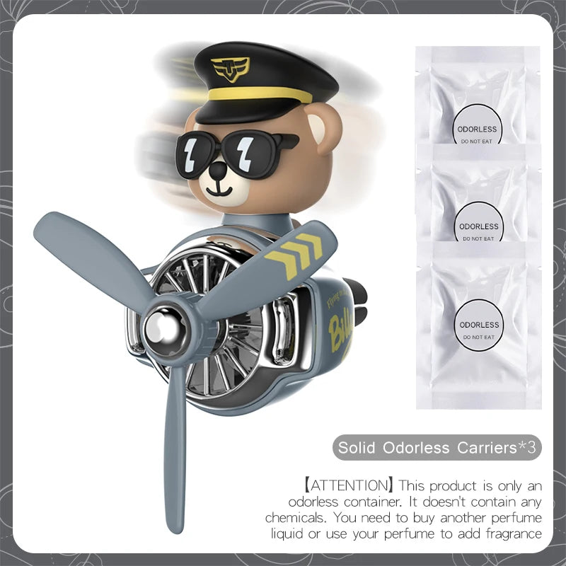 DIY Aroma Car Air Freshener – Cartoon Pilot Bear Vent Clip Ornament