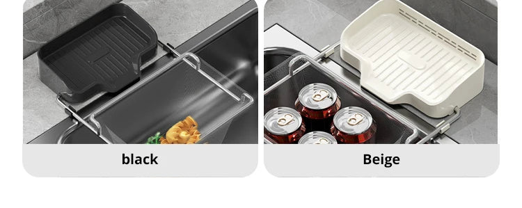 1pc Sink Strainer Rack with 50 Mesh Filters – Multi-Purpose Kitchen Drain Shelf