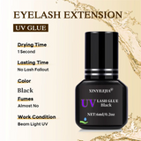 6ml UV Eyelash Extension Glue – Fast Drying, Strong Black Adhesive