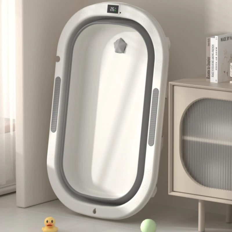 Baby Foldable Bath Tub – Warm, Sitting & Lying Toddler Bath for Home