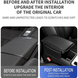 PU Leather Car Armrest Cushion with Side Pocket
