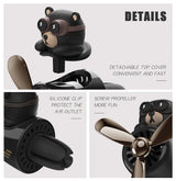DIY Aroma Car Air Freshener – Cartoon Pilot Bear Vent Clip Ornament