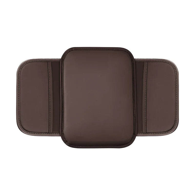 PU Leather Car Armrest Cushion with Side Pocket
