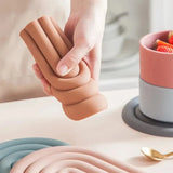 Rainbow Silicone Heat-Resistant Table Mat & Pot Holder – Multifunctional Coaster