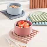 Rainbow Silicone Heat-Resistant Table Mat & Pot Holder – Multifunctional Coaster