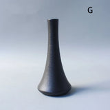 Small Black Ceramic Vase – Japanese Style Home Decor