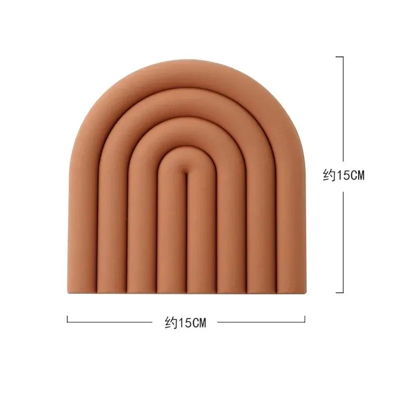 Rainbow Silicone Heat-Resistant Table Mat & Pot Holder – Multifunctional Coaster