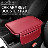 PU Leather Car Armrest Cushion with Side Pocket