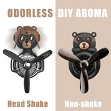 DIY Aroma Car Air Freshener – Cartoon Pilot Bear Vent Clip Ornament