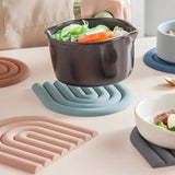 Rainbow Silicone Heat-Resistant Table Mat & Pot Holder – Multifunctional Coaster