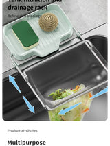 1pc Sink Strainer Rack with 50 Mesh Filters – Multi-Purpose Kitchen Drain Shelf