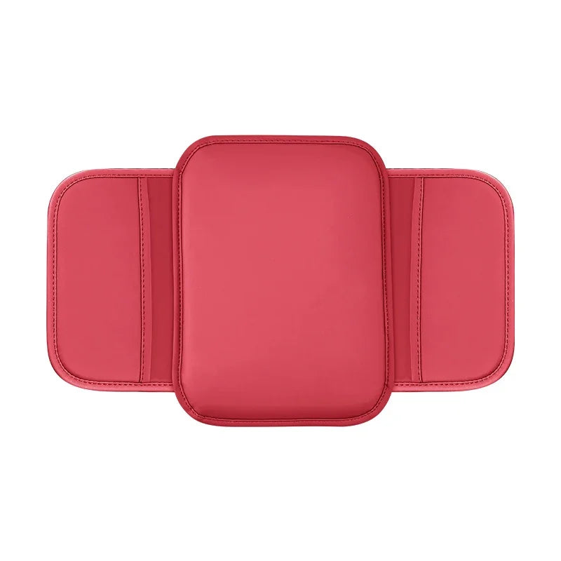 PU Leather Car Armrest Cushion with Side Pocket