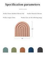 Rainbow Silicone Heat-Resistant Table Mat & Pot Holder – Multifunctional Coaster