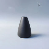 Small Black Ceramic Vase – Japanese Style Home Decor