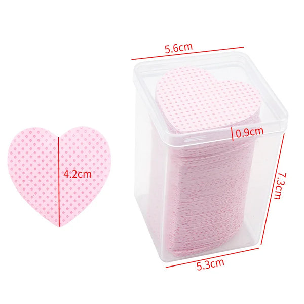 200PCS Lint-Free Cotton Pads – Glue Remover & Lash Extension Cleaning Napkins