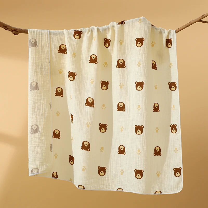 Baby Muslin Swaddle Blanket – Cotton Infant Receiving & Bath Towel