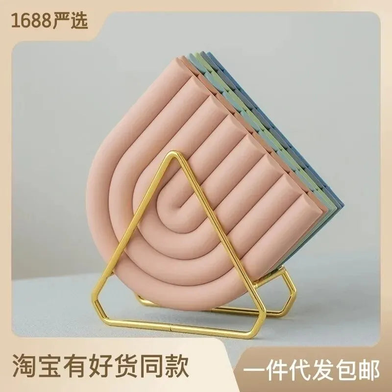 Rainbow Silicone Heat-Resistant Table Mat & Pot Holder – Multifunctional Coaster